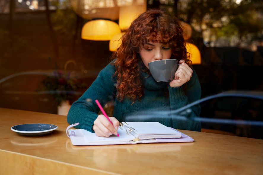 Premium ghostwriting visual with book, quill, and legacy theme
