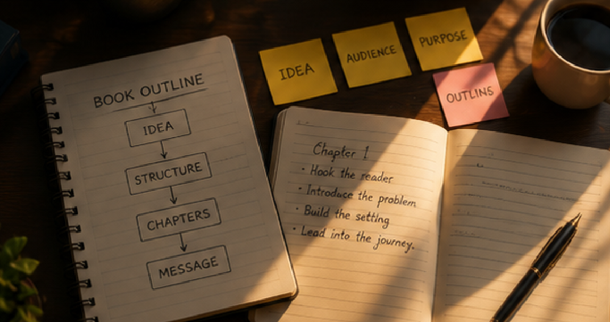 Organized writing process visual